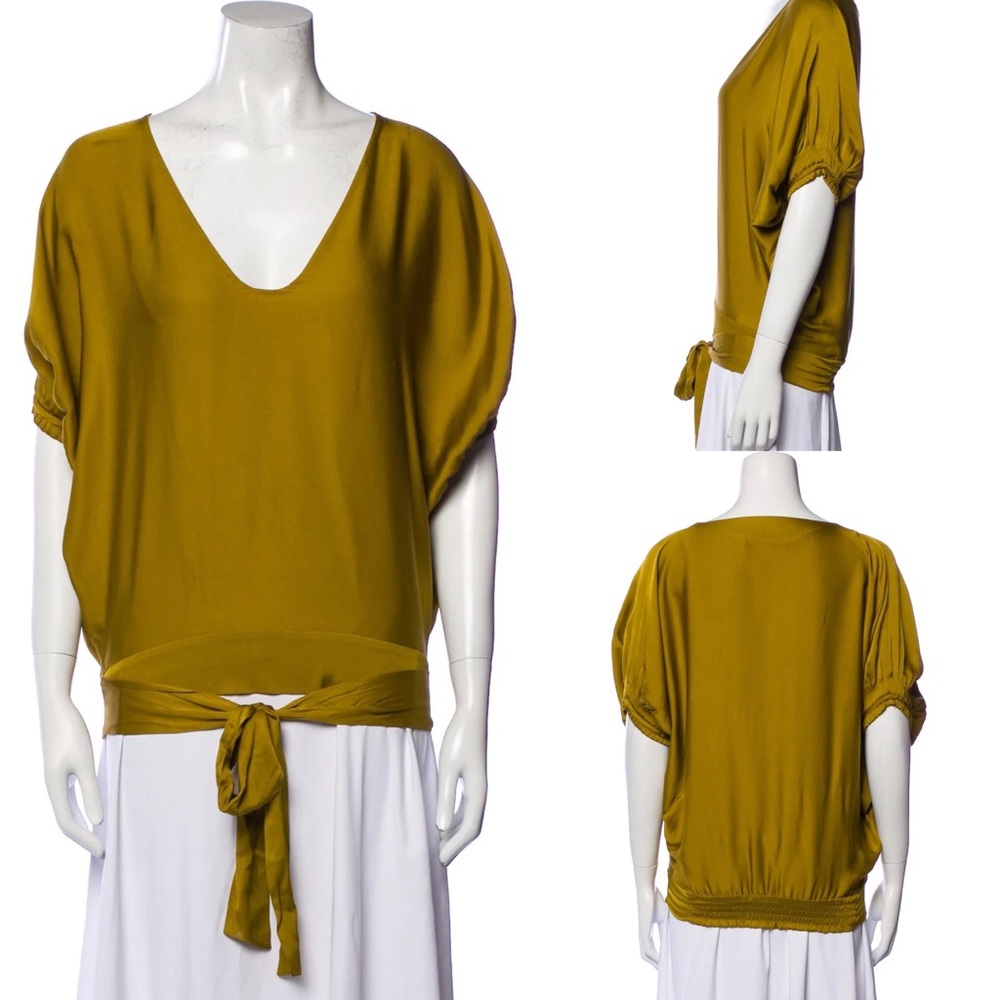 DVF silk batwing blouse size 6